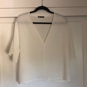 Zara v neck blouse top
